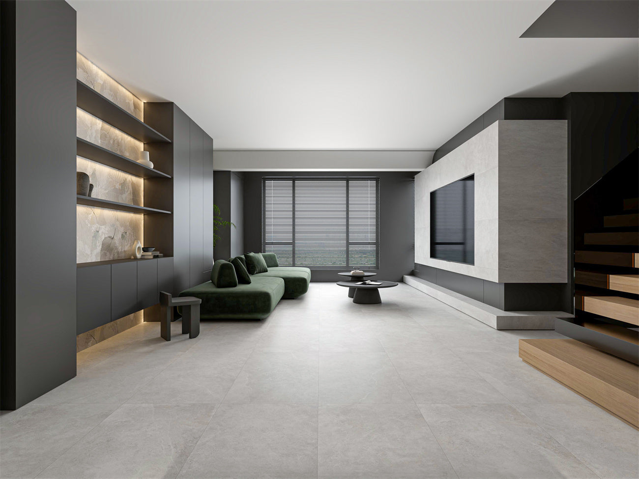 Akiba 24"x48" Matte Decorative Porcelain Wall Tile - A