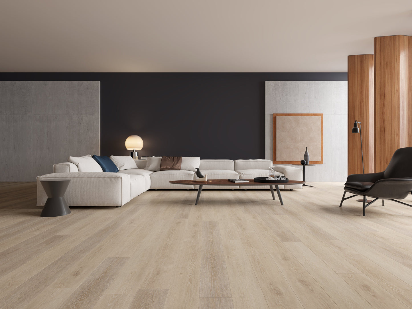 Biyork Hydrogen-6 Almond Paste 7"x60"x6mm Vinyl Flooring