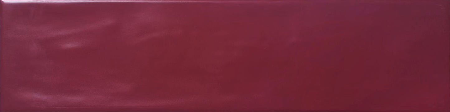 Wavy 2 Burgandy 3x12 Matte Ceramic Subway Tile for Backsplash/Wall