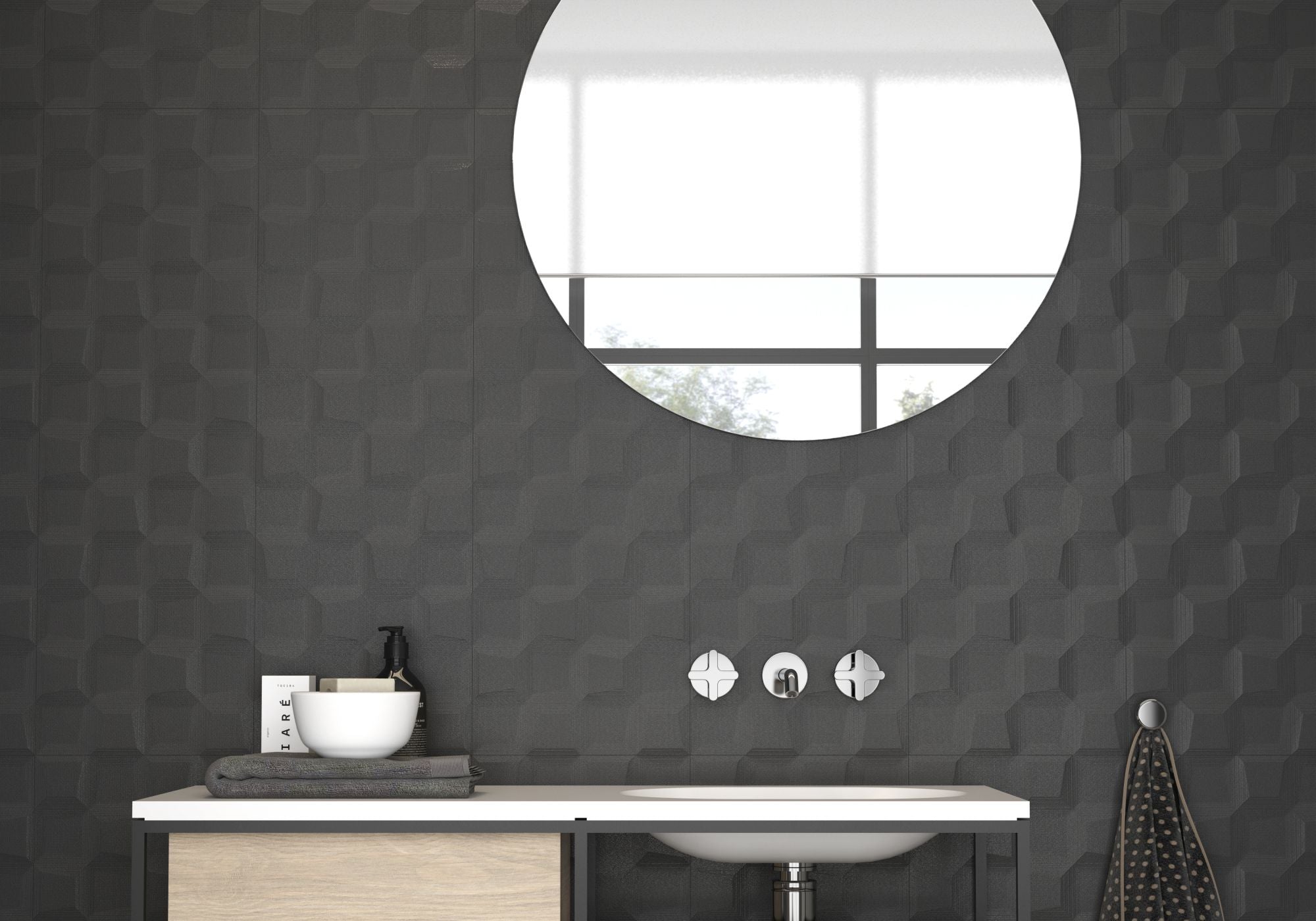 Brilliant Negro Decor 12x36 Matte Decorative Wall Tile