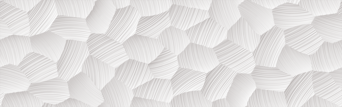 Circle Blanco 12x40 Matte Decorative Ceramic Wall Tile