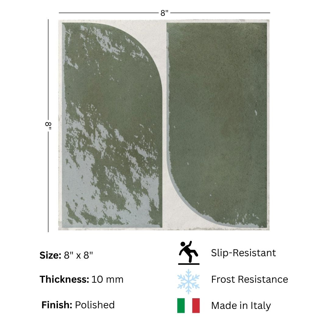 Polished Green Porcelain Tile