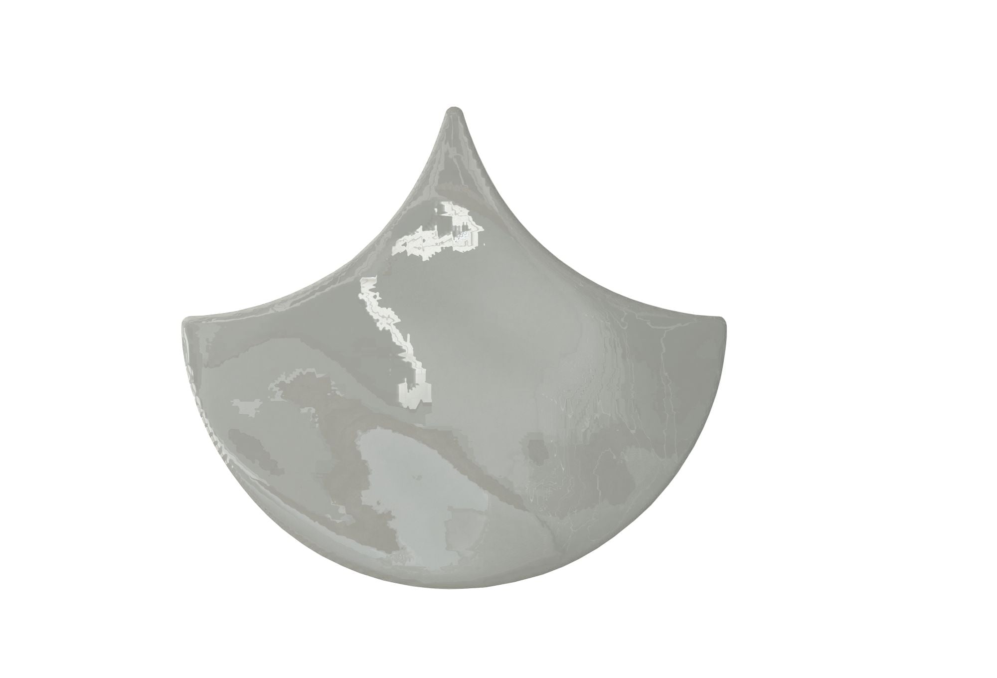 Drop Grey 6x7 Polished Finish Fish Scale Backsplash Tile