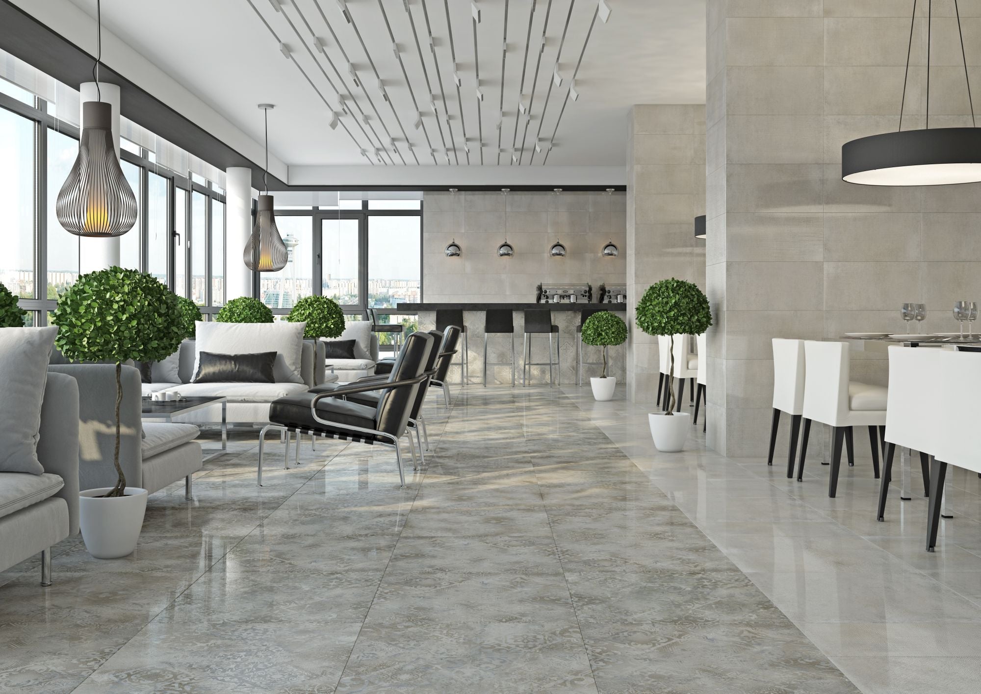 Ellesmere Decor 24x24 Semi-Polished Patterned Porcelain Tile