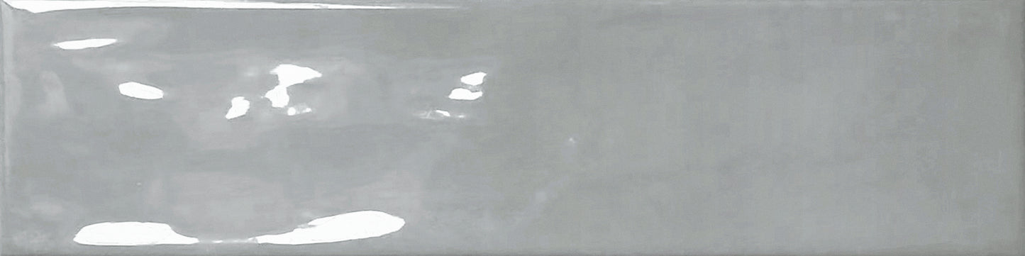 Wavy 2 Grey 3x12 Glossy Ceramic Subway Tile for Backsplash/Wall