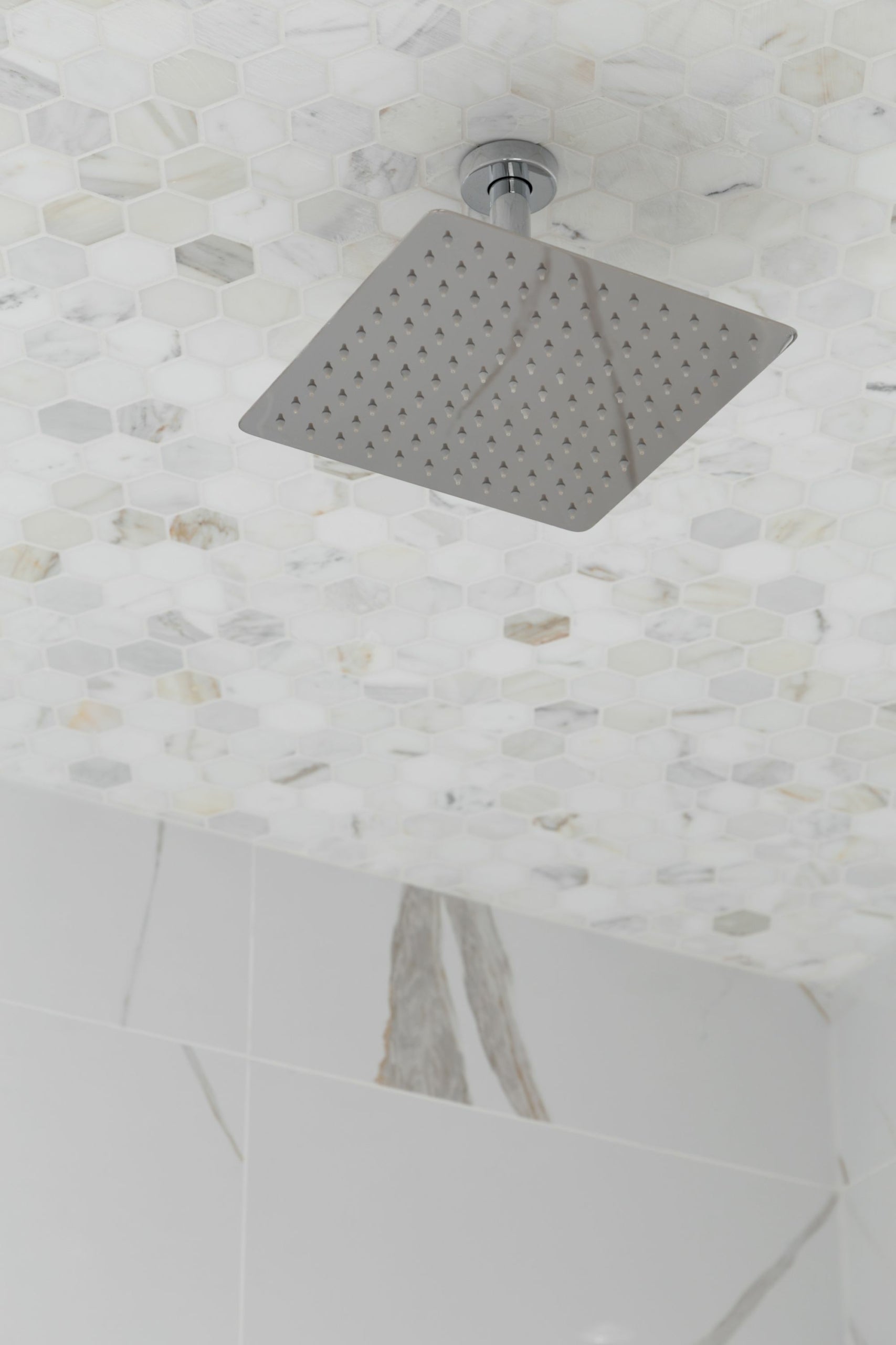 Hex Calacatta Gold 2x2 Polished Finish Marble Mosaic