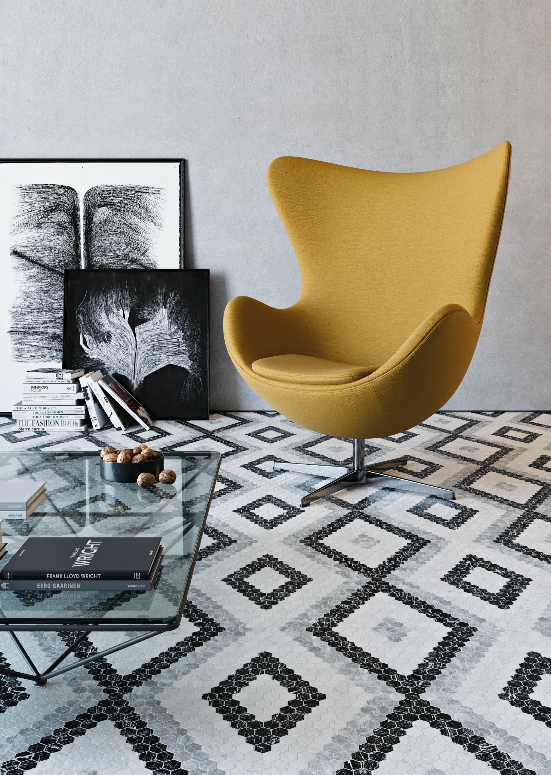 Hex Pattern 11 Matte Finsih Mosaic