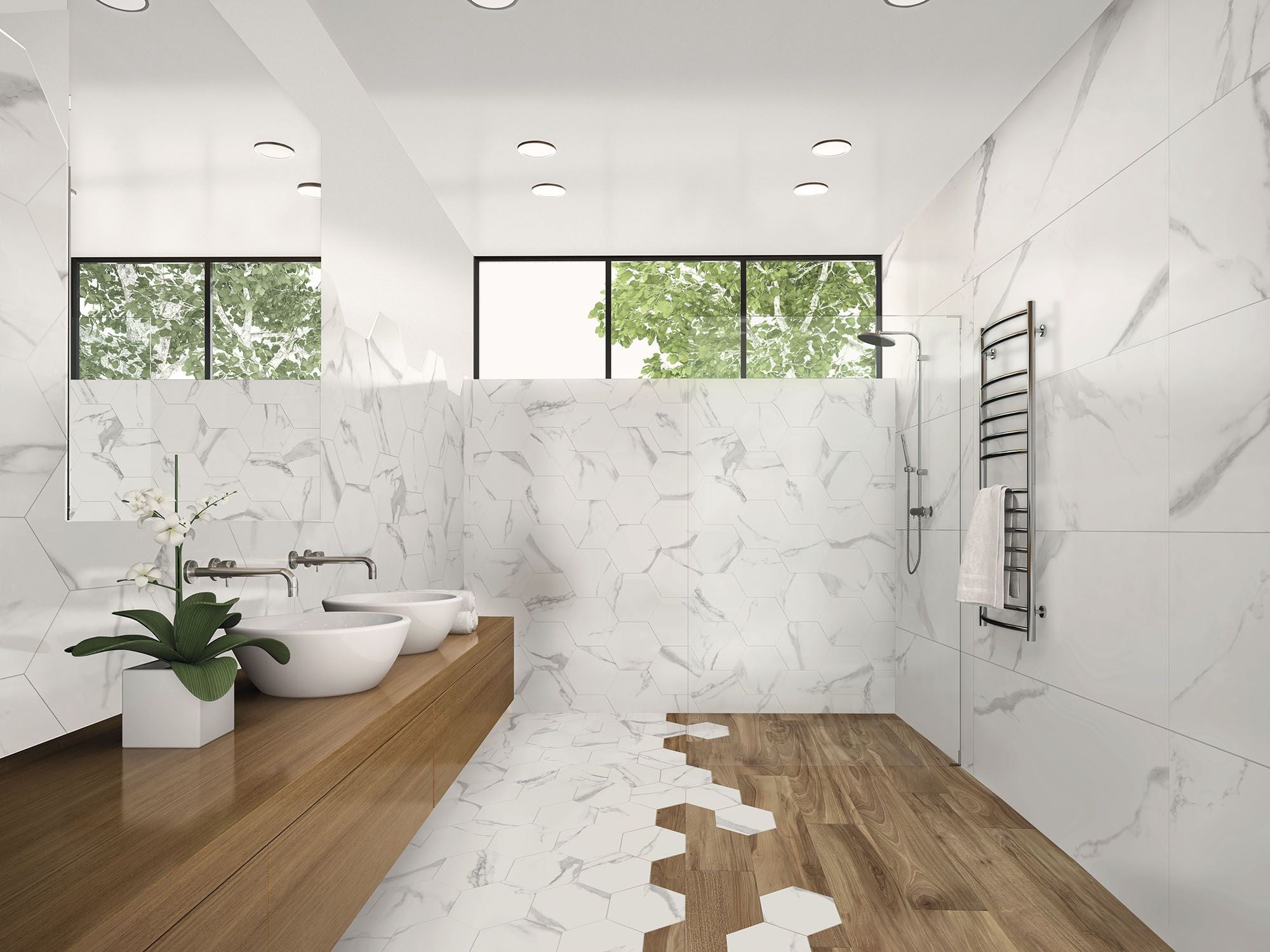 Hex Soul Matte Finish 9x10 Decorative Porcelain Tile