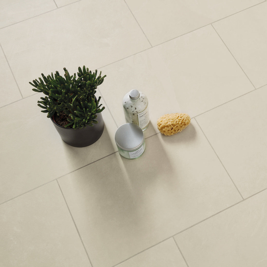 Karndean Rigid Core Ivory Riven 12"x18" Luxury Vinyl Flooring