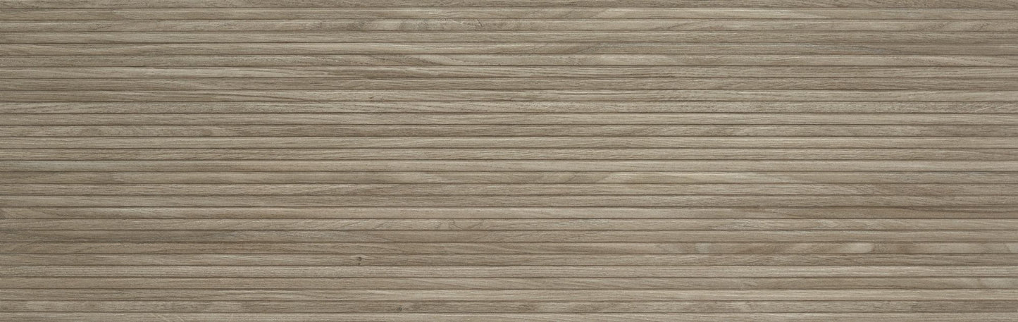 Linnear Olive 12x40 Matte Wood Look Fluted Wall Tile