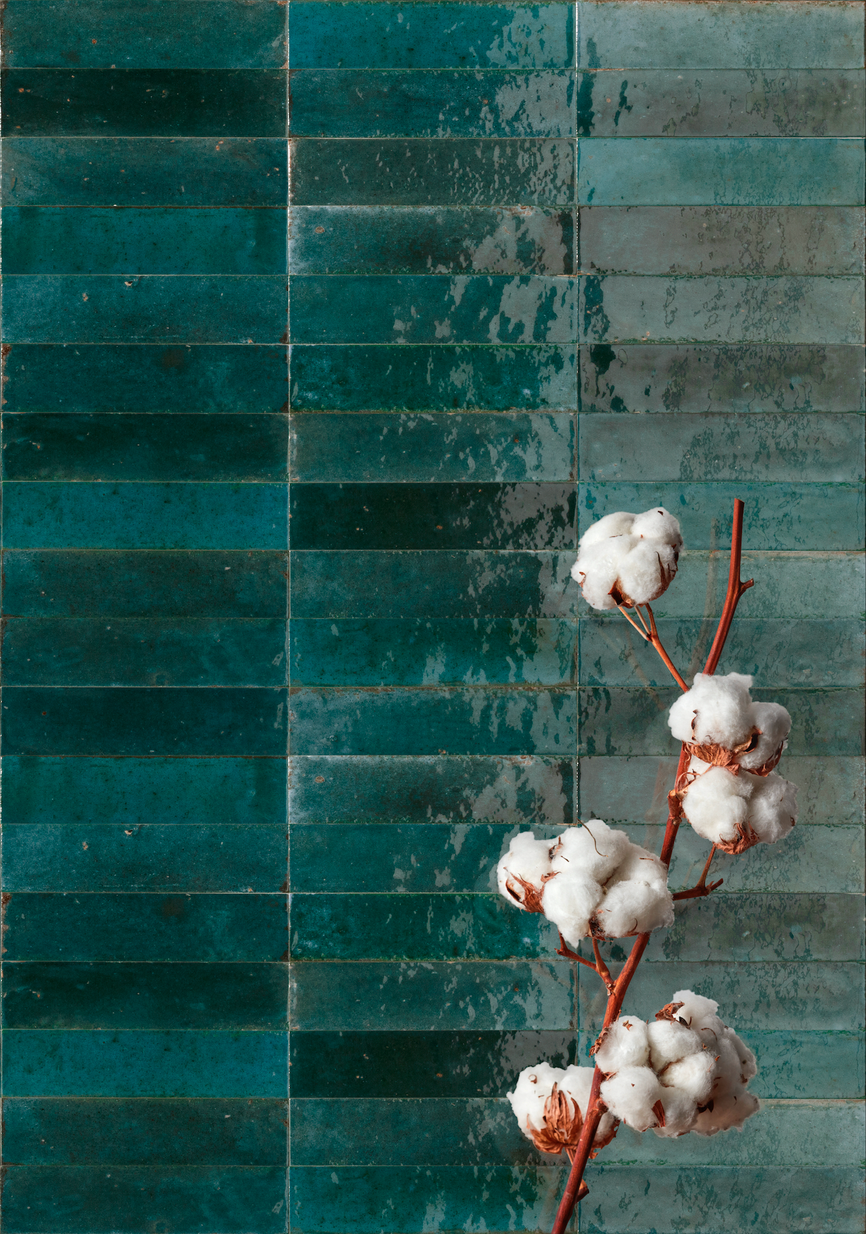Lume Blue 2x9 Polished Finish Porcelain Subway Tile Backsplash