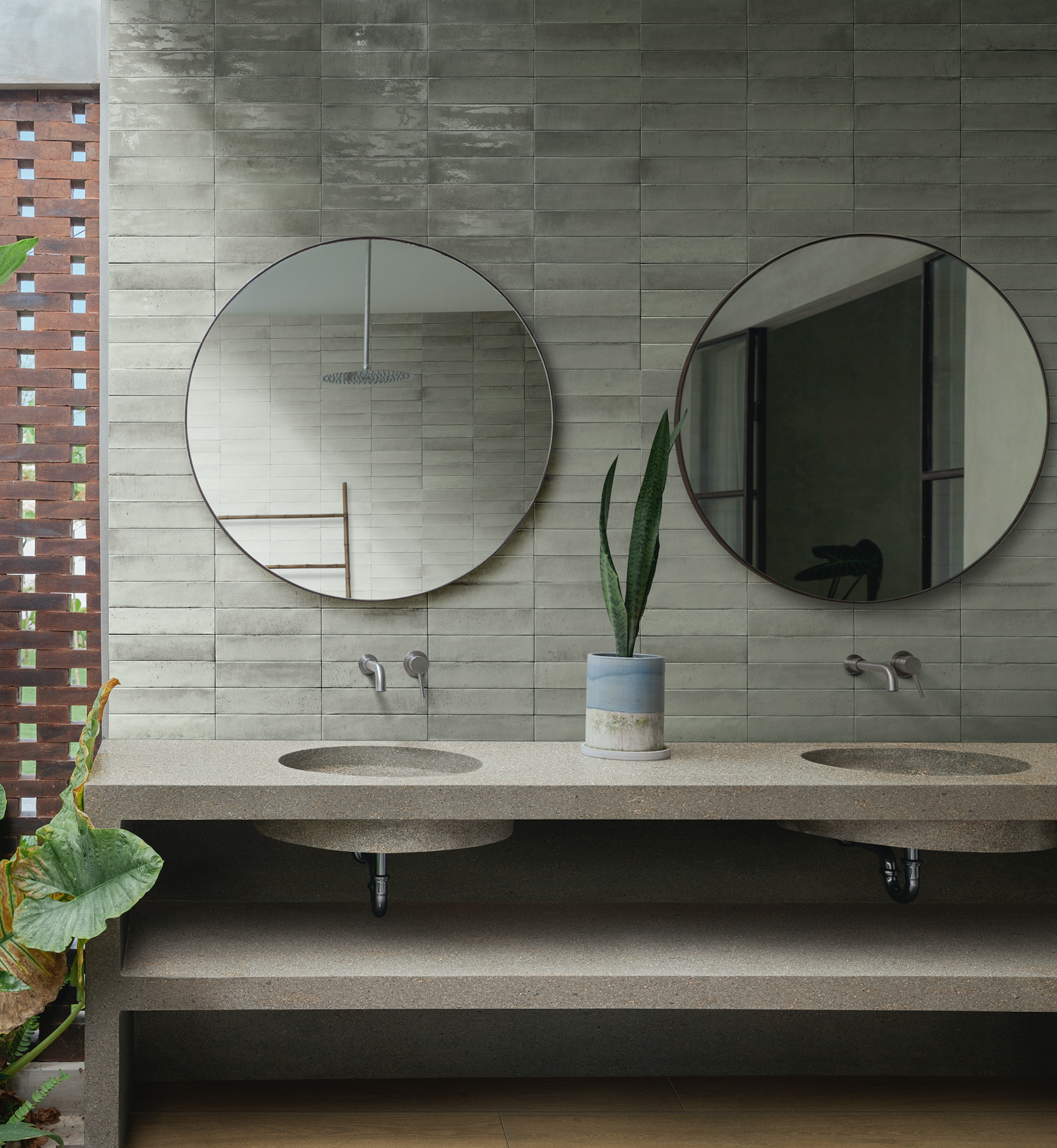 Lume Off White 2x9 Polished Porcelain Subway Tile Backsplash