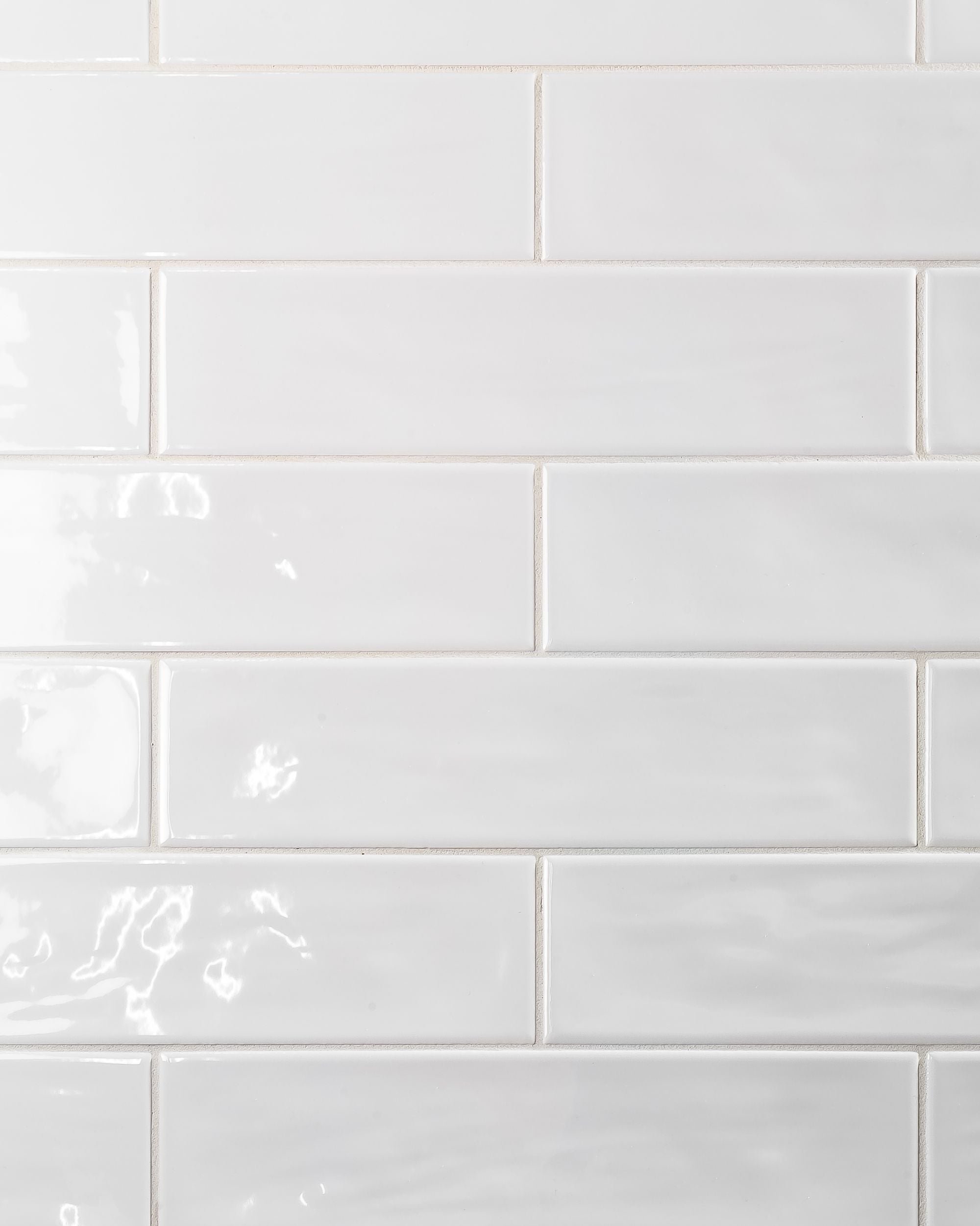Maiolica White 3x12 Polished Finish Subway Tile Backsplash