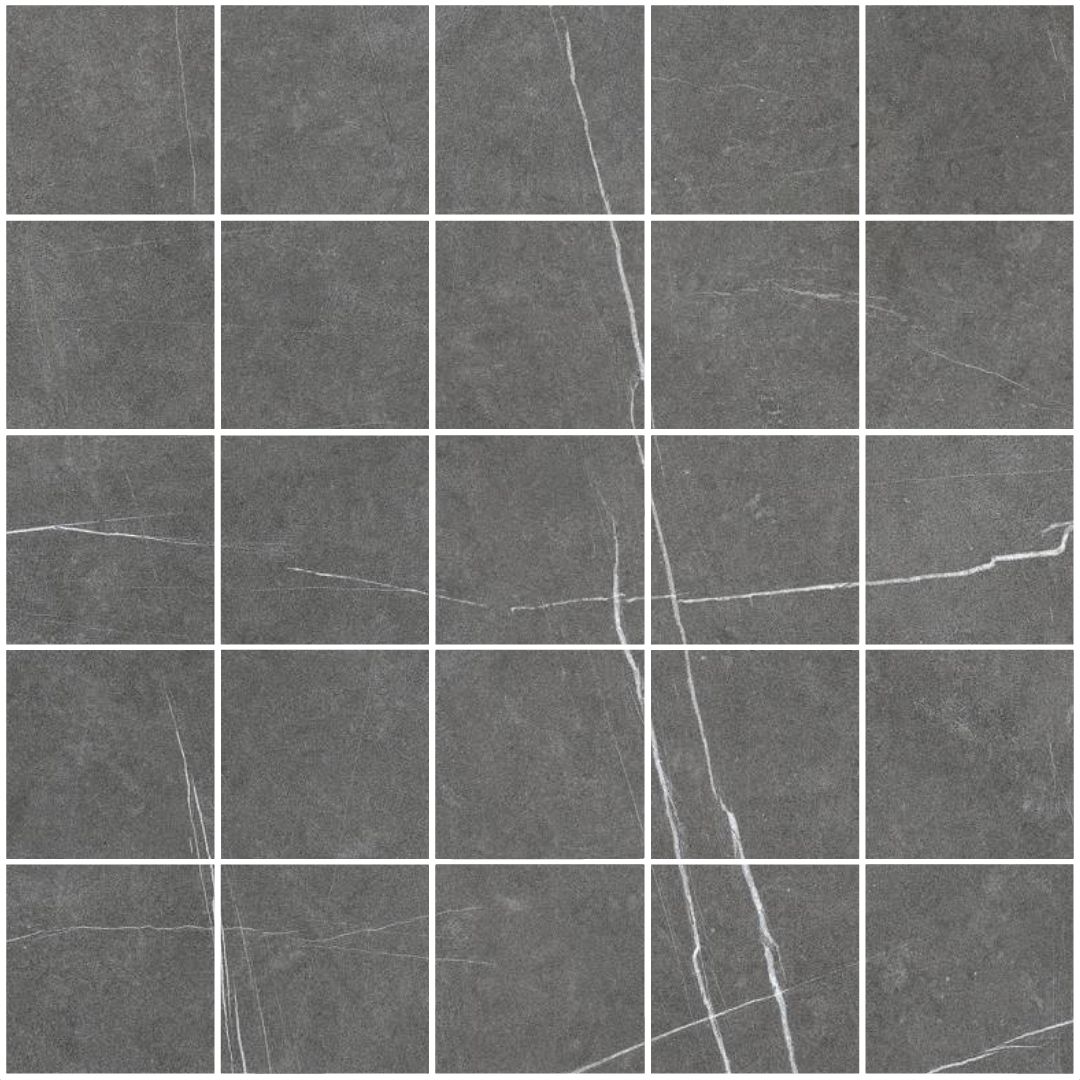 Nomade Noir Mosaic 2x2 Matte Finish Porcelain Tile