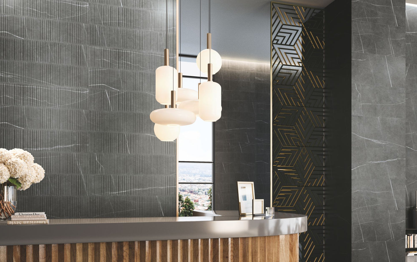 Parallelo Noir 12x24 Matte Decorative Porcelain Wall Tile