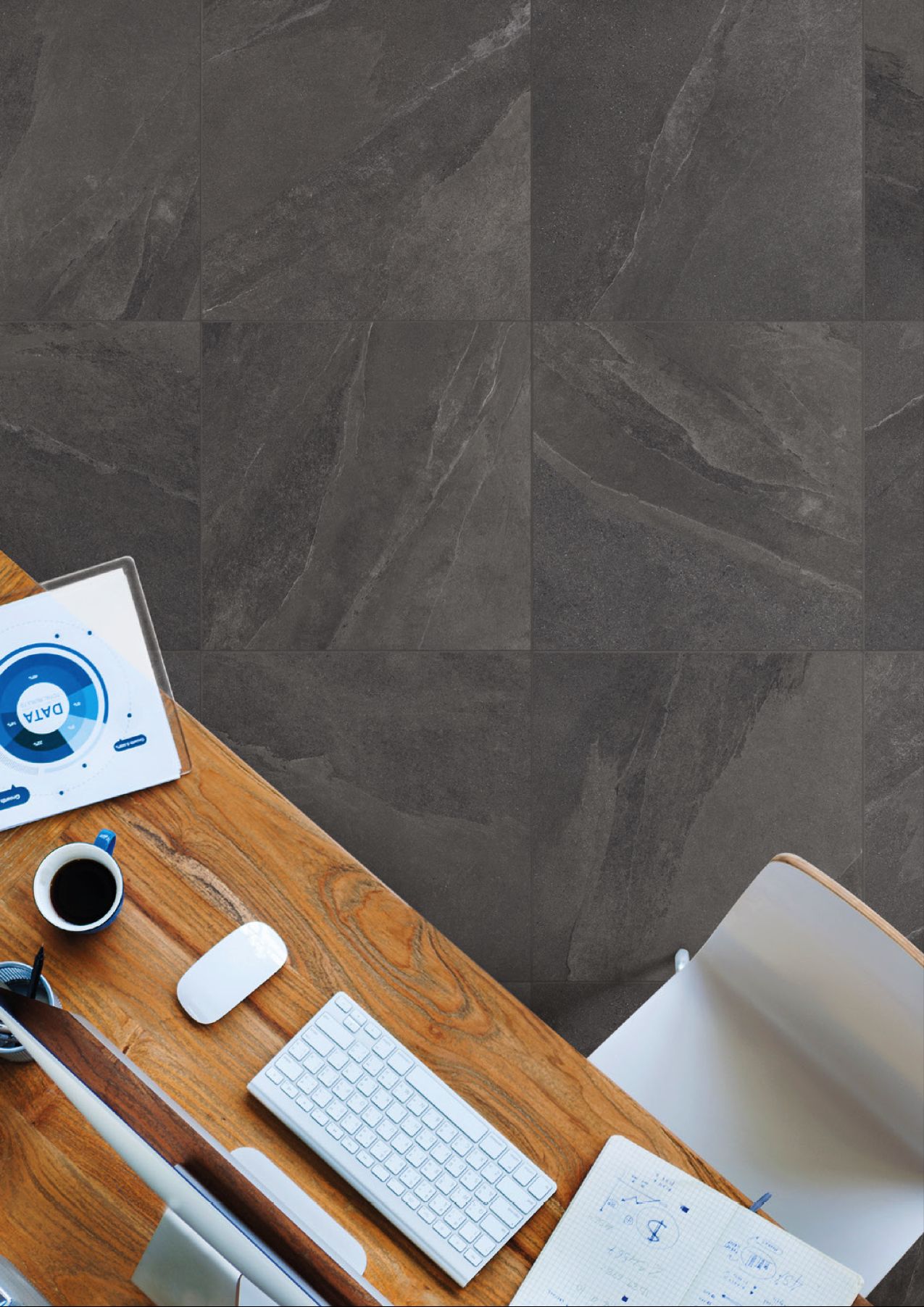 Planet Antracite 12x24 Matte Slate Look Porcelain Tile