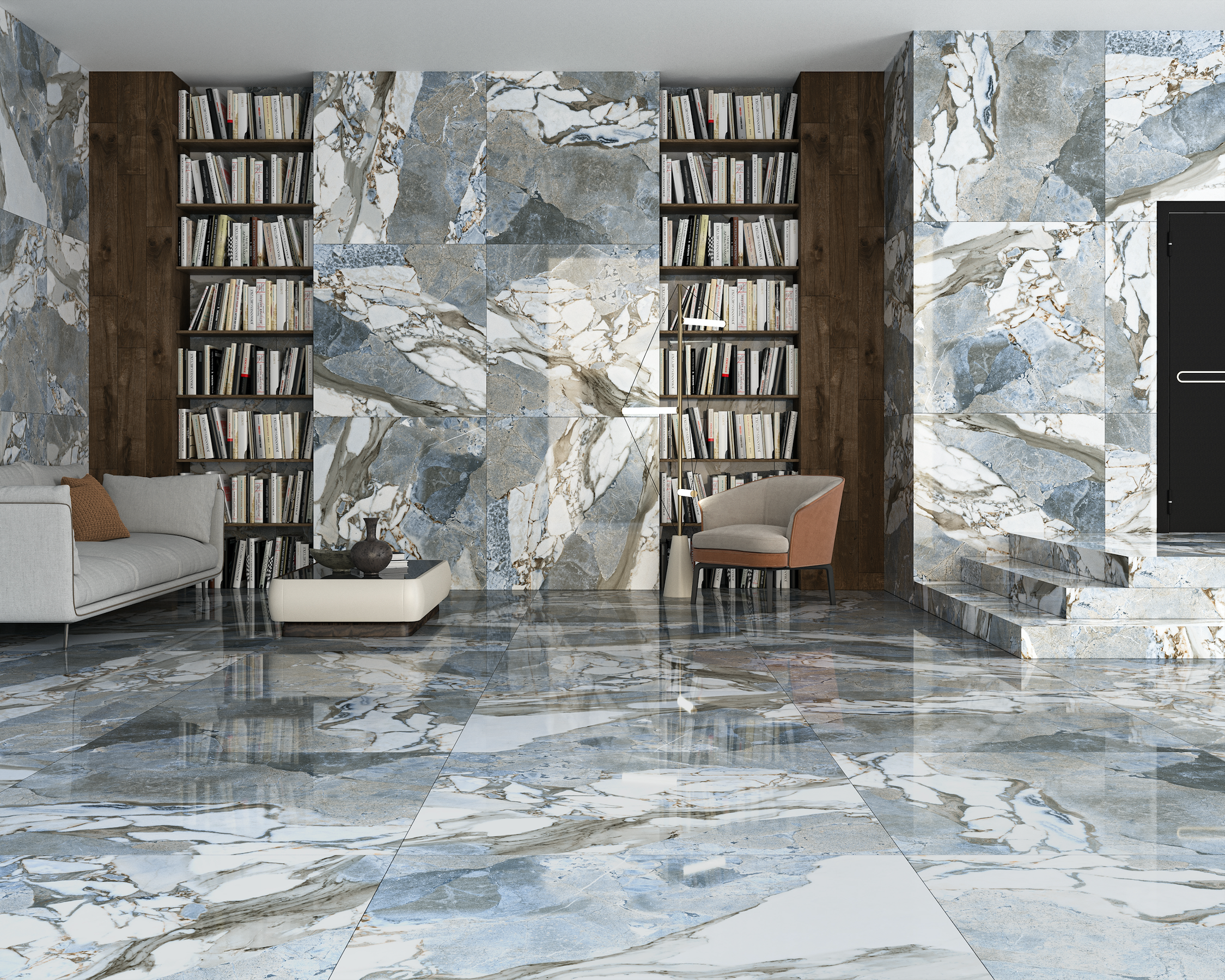 Ravello Azzuro 24x48 Polished Finish Porcelain Tile