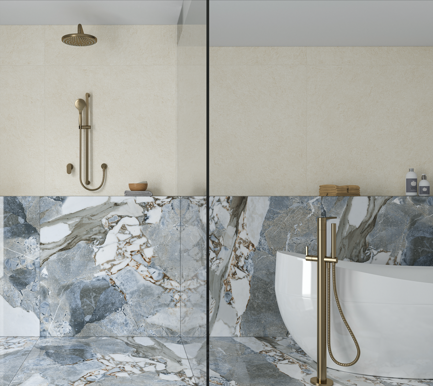 Ravello Azzuro 24x48 Polished Finish Porcelain Tile