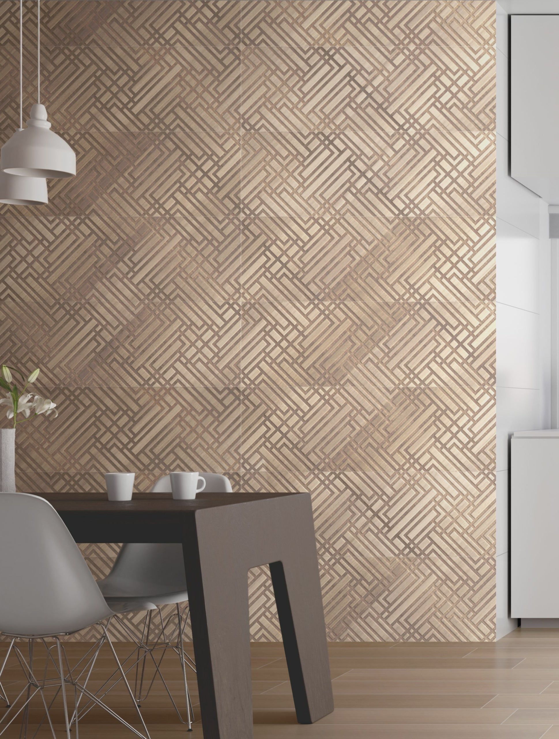 Saloni Kross Marron-Cacao 16x48 Matte Wood Look Wall Tile