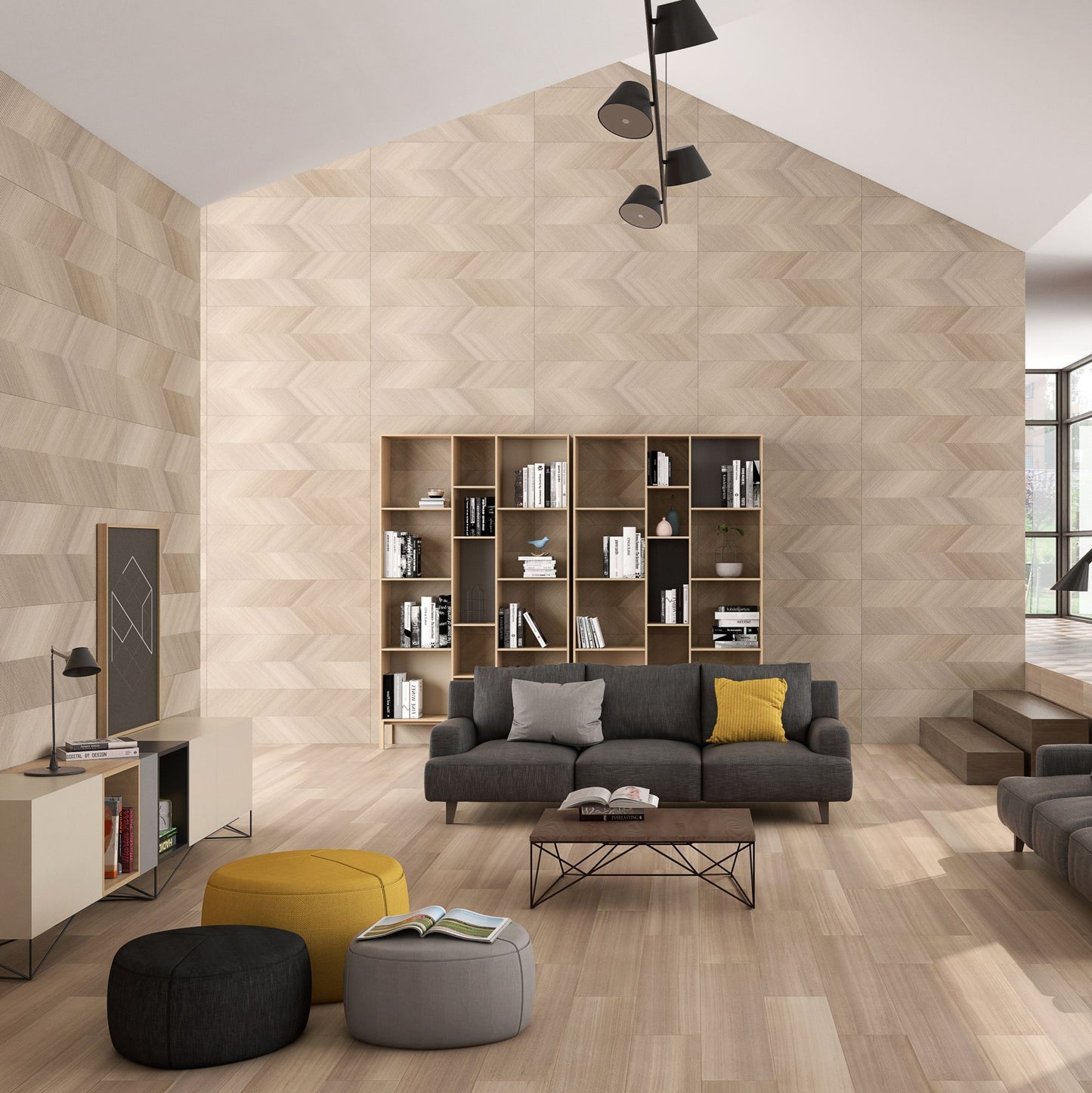 Saloni Vector Crema-Miel 16x48 Matte Wood Look Wall Tile