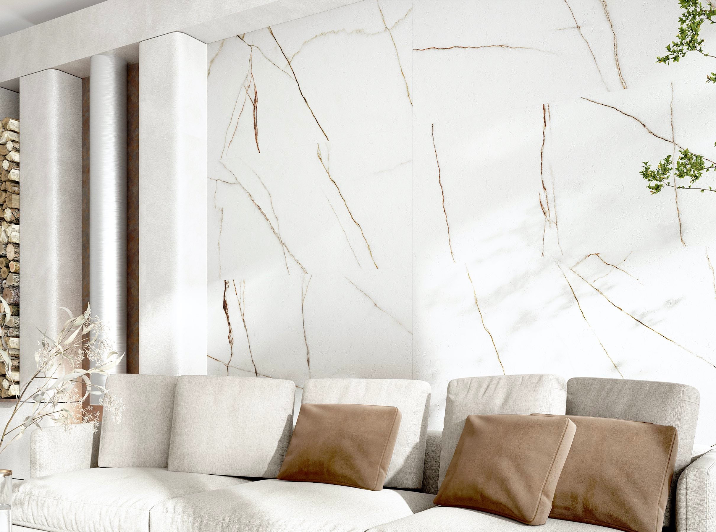 Melbourne 24x48 Matte Finish Marble Look Porcelain Tile