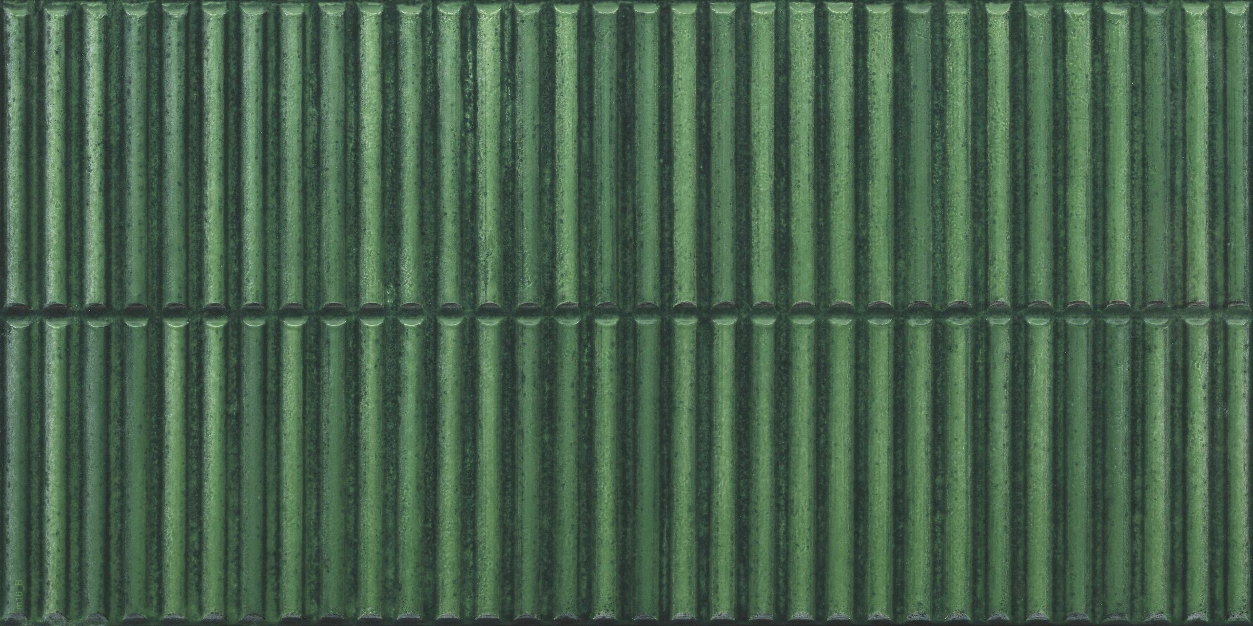 Homey Stripes Green 12x24 Polished Fluted Backsplash Tile