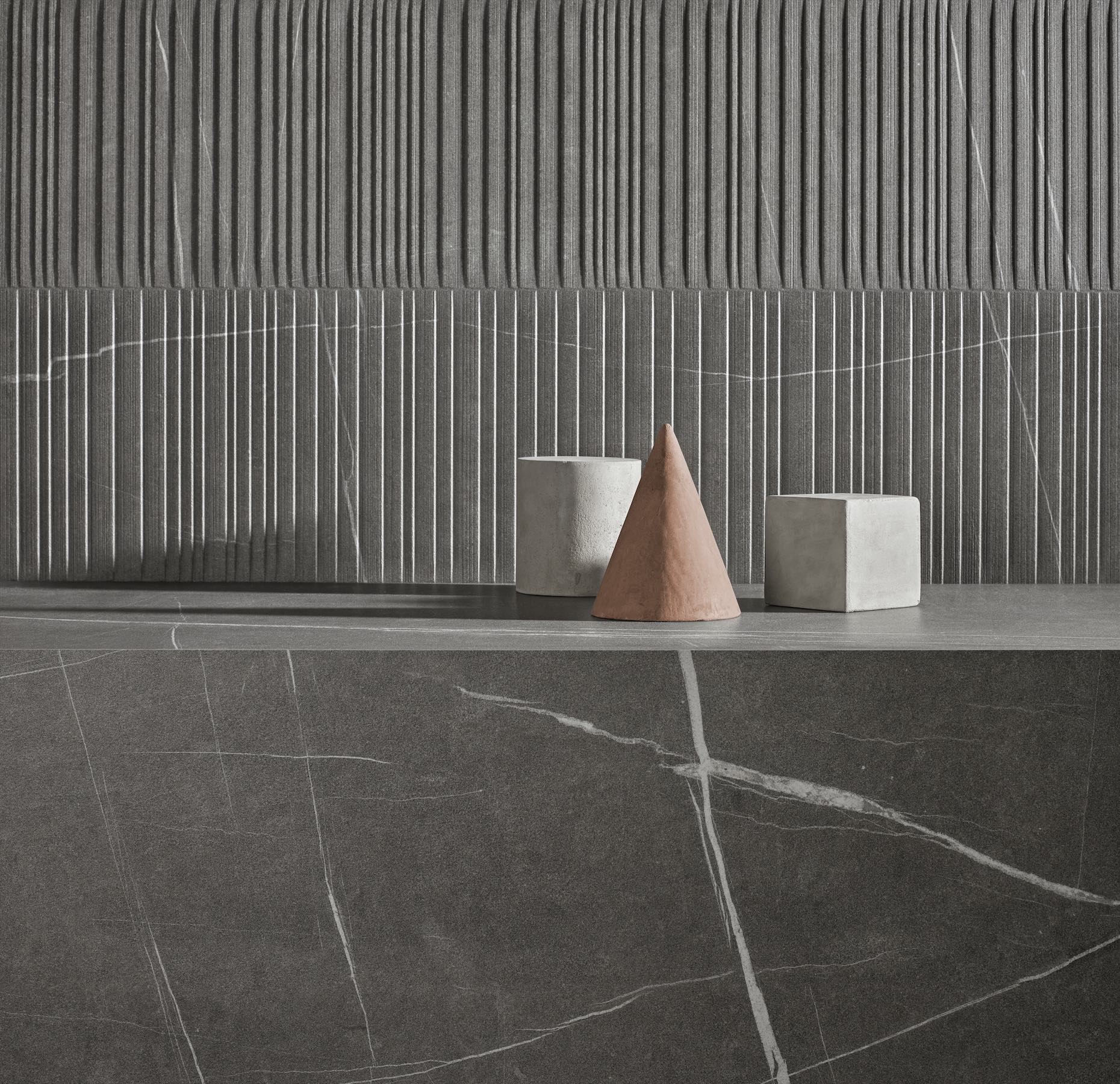 Parallelo Noir 12x24 Matte Decorative Porcelain Wall Tile