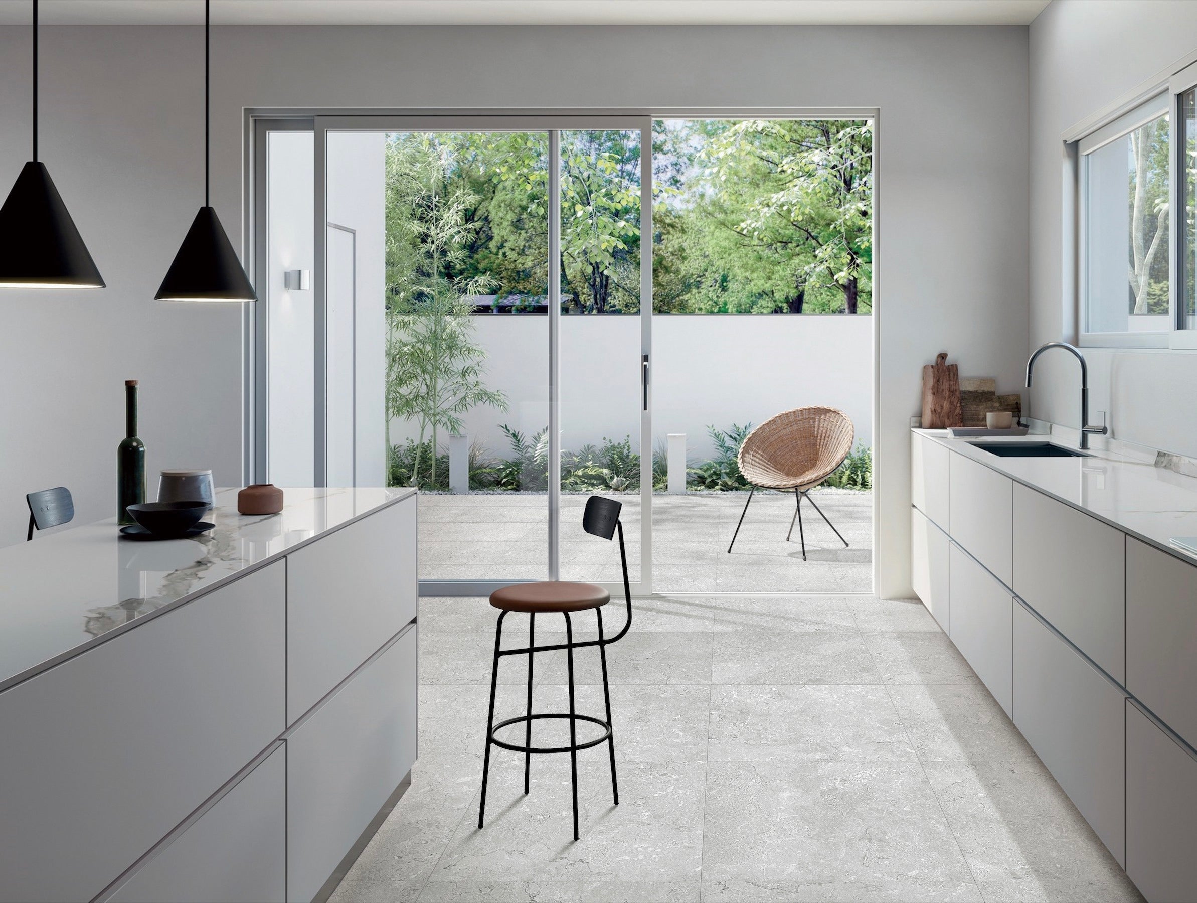 Dolomite Light Grey 24x24 Matte Outdoor Deck Tile (2Cm)