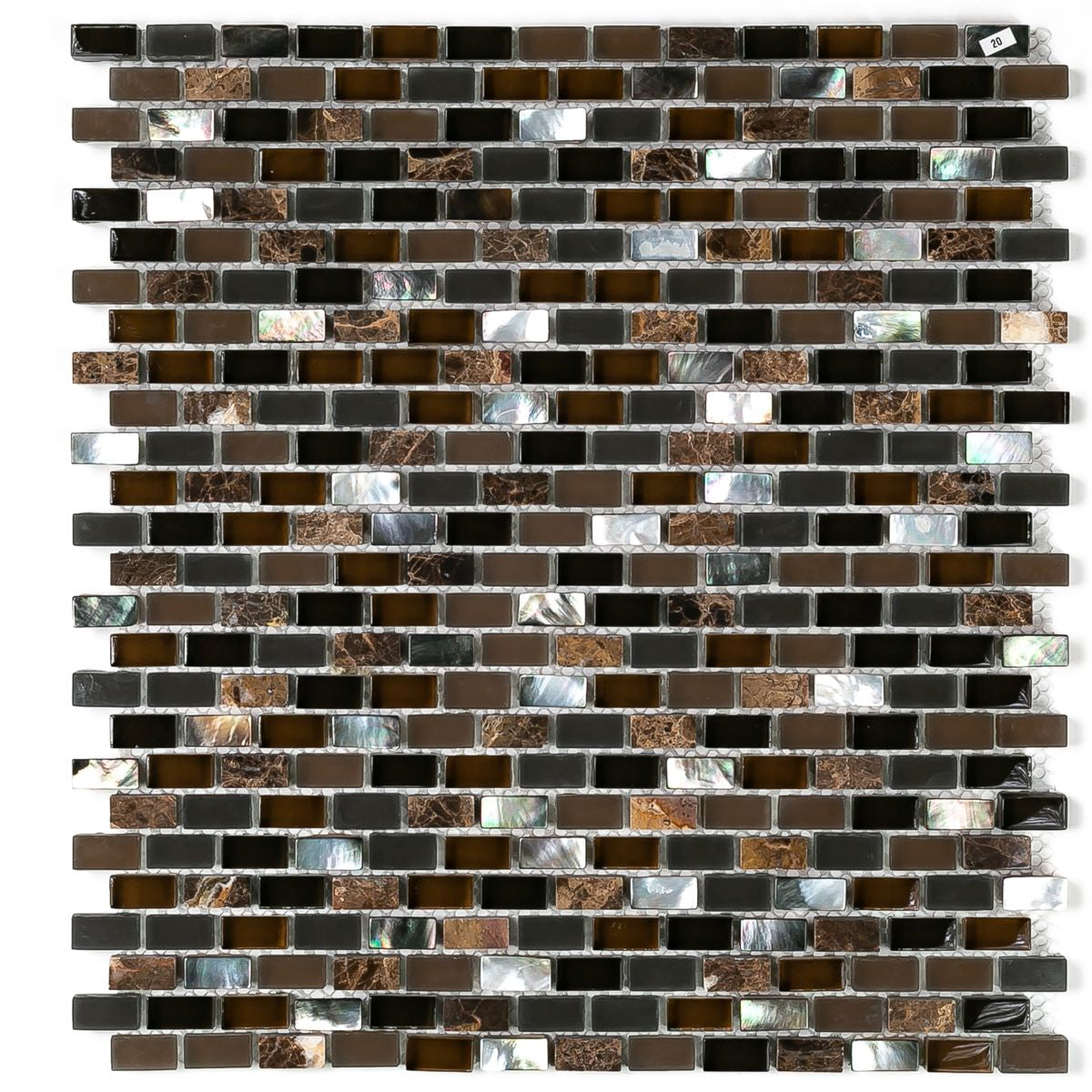 Shell Glass Coffee Backsplash Tile