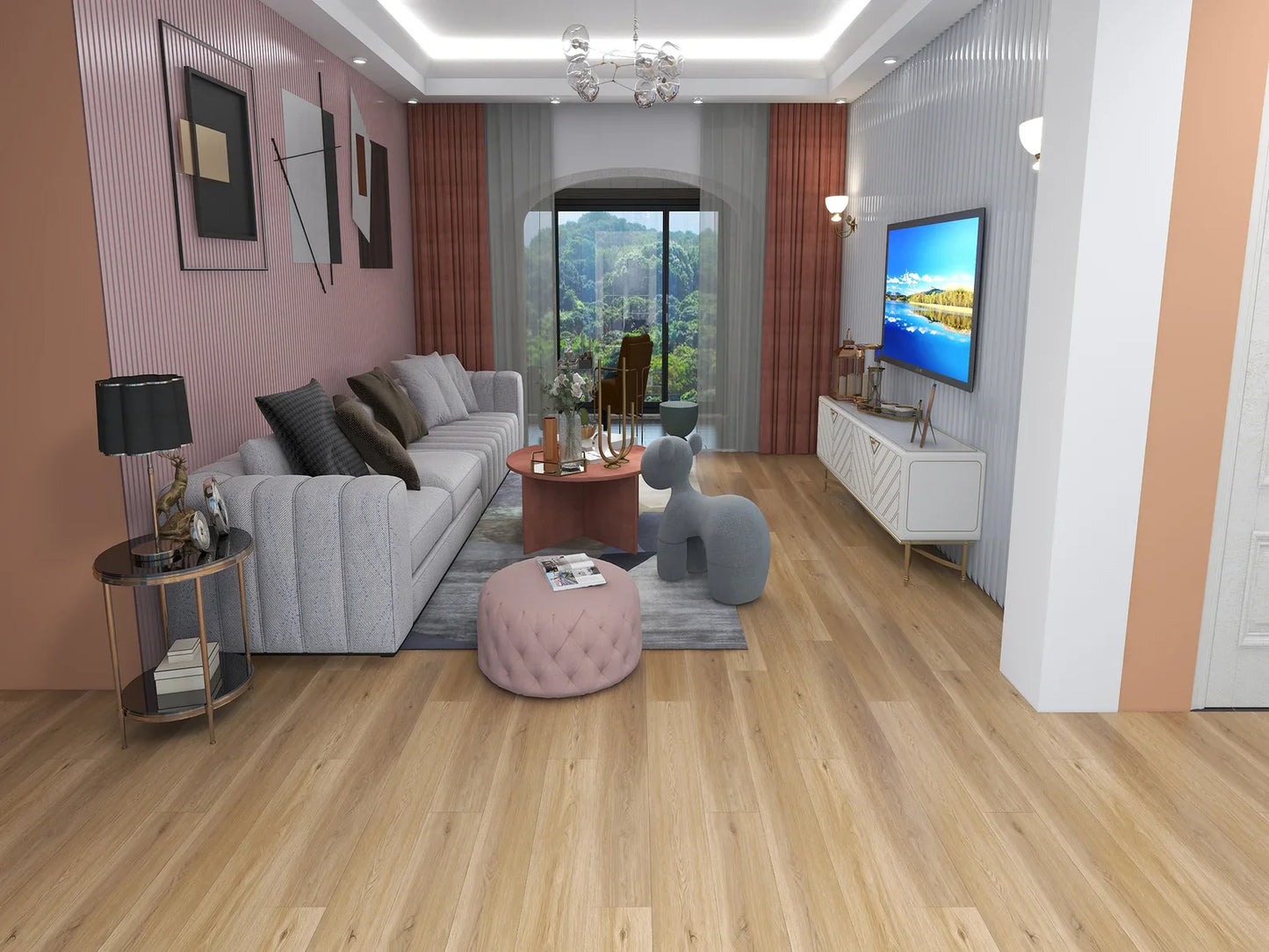 Floor Tek Summit Petal 9"x60" SPC Vinyl Flooring