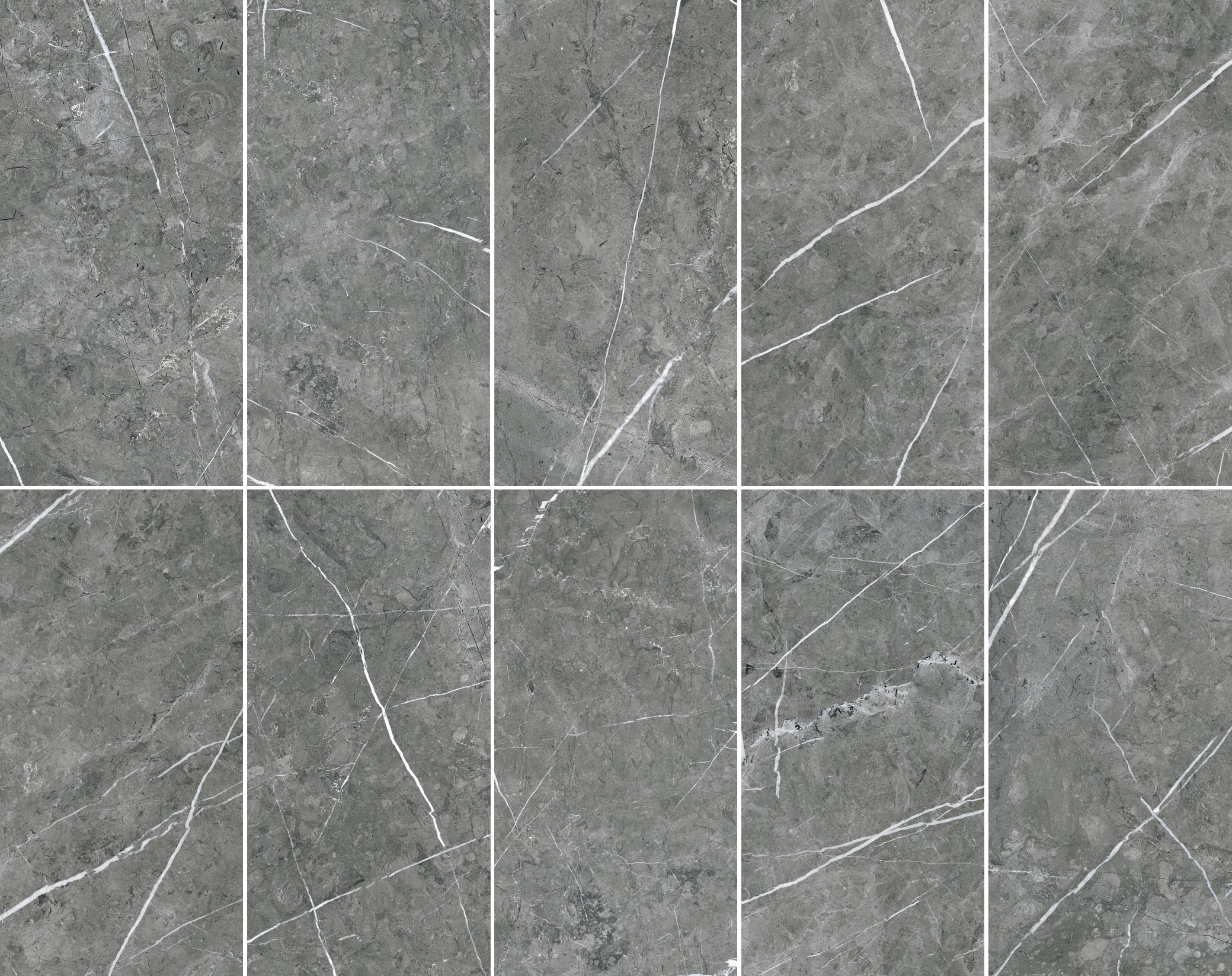 Theater Grey 12x24 Polished Marble Effect Porcelain Tile