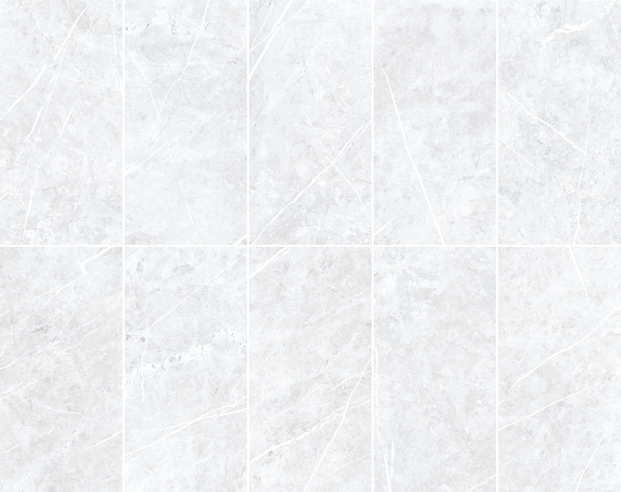 Theater White 12x24 Matte Marble Effect Porcelain Tile