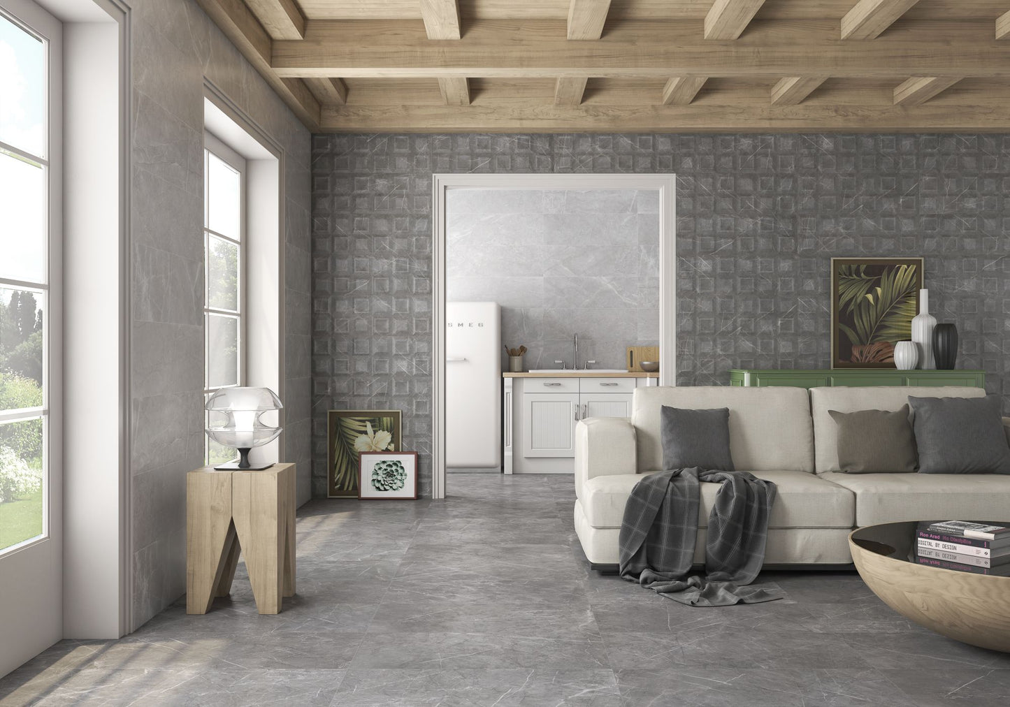 Tholos Grafito 12x36 Matte Decorative Ceramic Wall Tile
