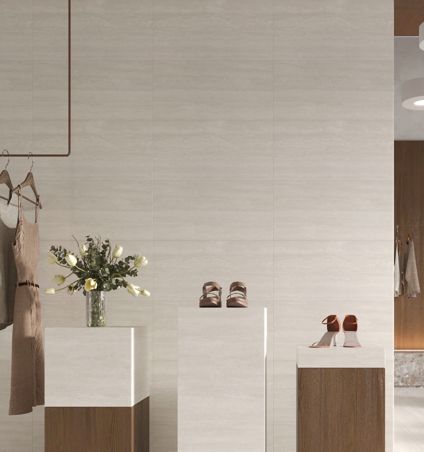 Traverland Off White 12x24 Matte Porcelain Travertine