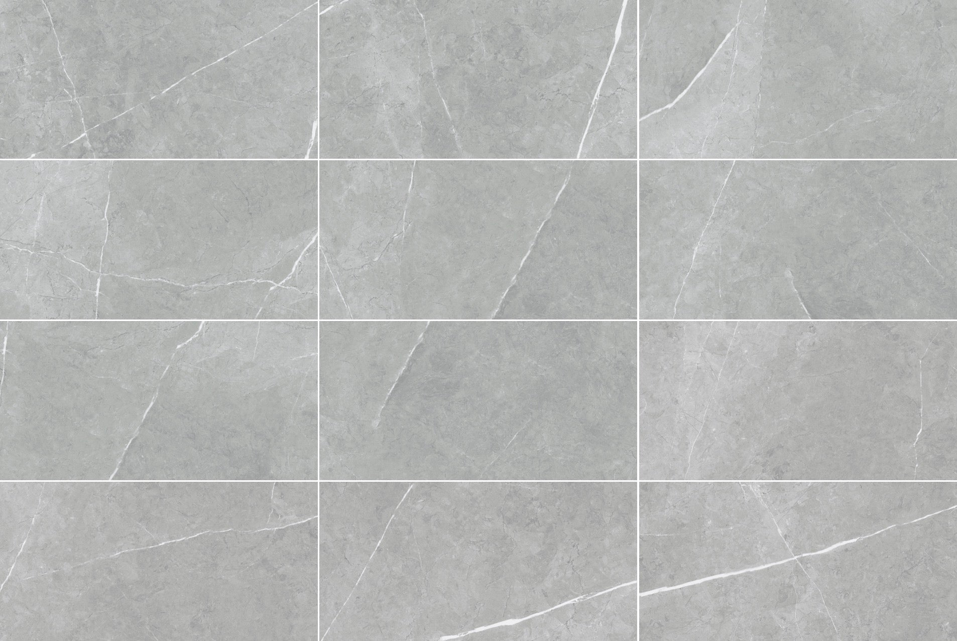 Vena Light Grey 12x24 Matte Marble Look Porcelain Tile