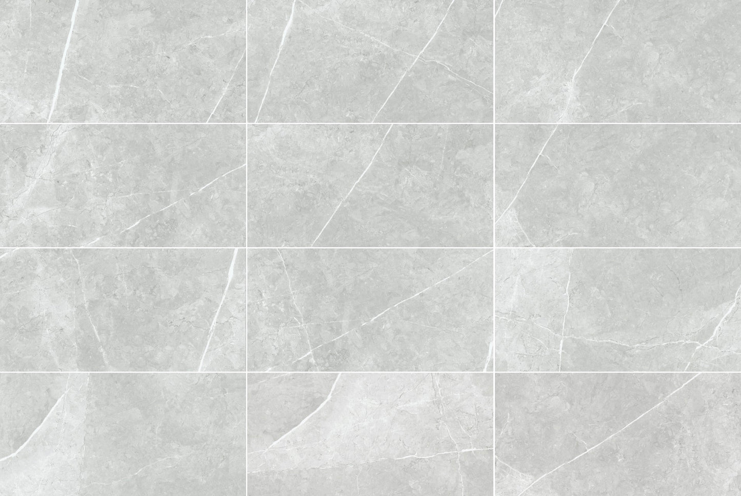 Vena White 12x24 Polished Finish Marble Look Porcelain Tile