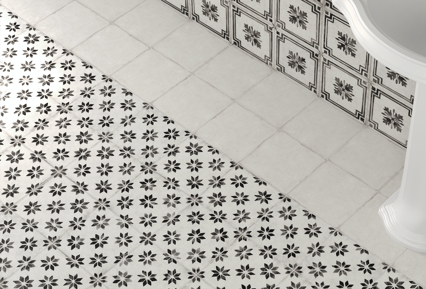 Albori 8x8 Matte Finish Porcelain Patterned Tile