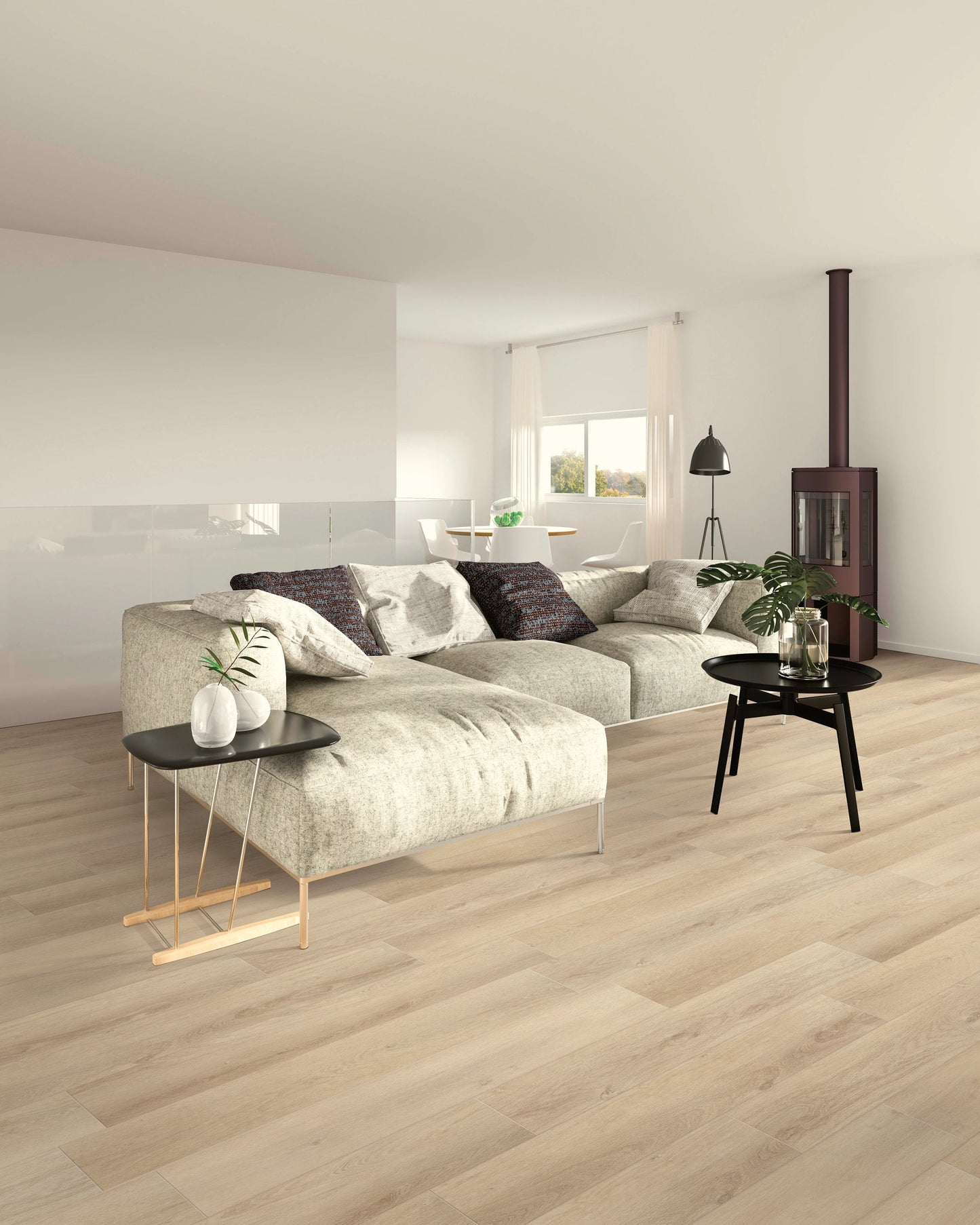 Coretec Enhanced Aurora Oak 7"x48" Luxury Vinyl Flooring