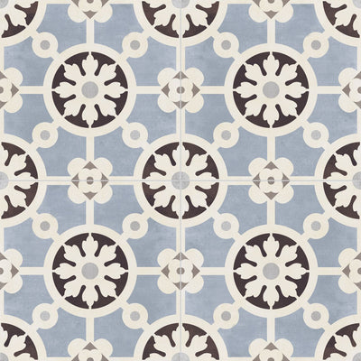 Bercy Blue 8x8 Matte Finish Porcelain Patterned Tile