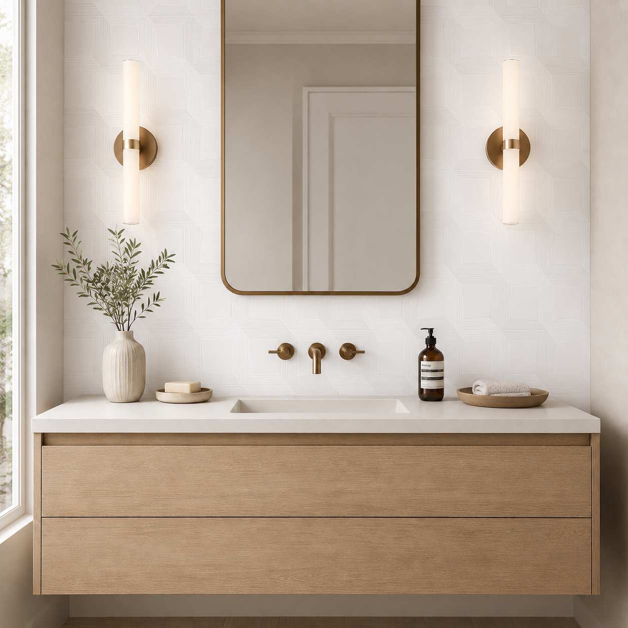 Brilliant Blanco Decor 12x36 Matte Decorative Wall Tile