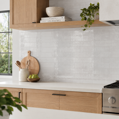 CF Concrete Brick 3x16 Polished Finish Subway Tile Backsplash