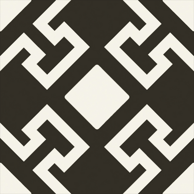Charonne Nero 8x8 Matte Finish Porcelain Patterned Tile