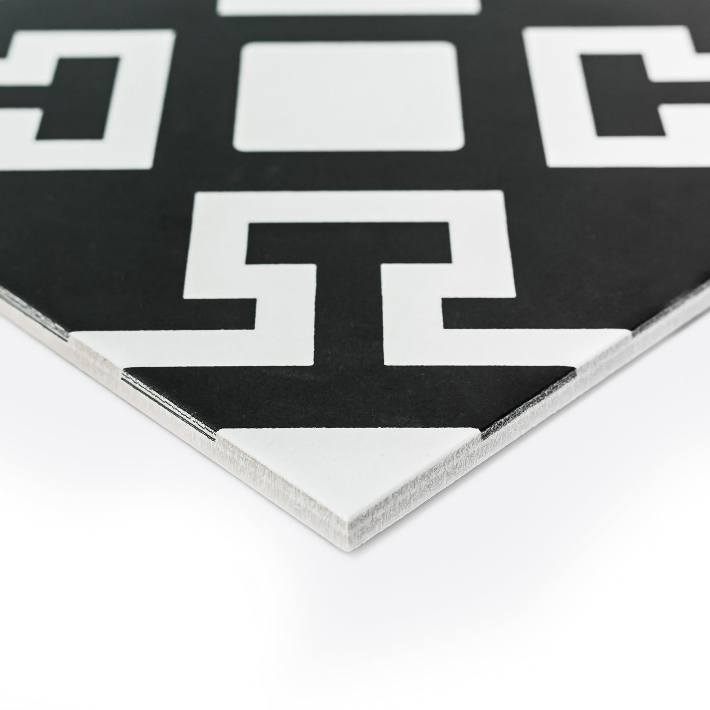Charonne Nero 8x8 Matte Finish Porcelain Patterned Tile