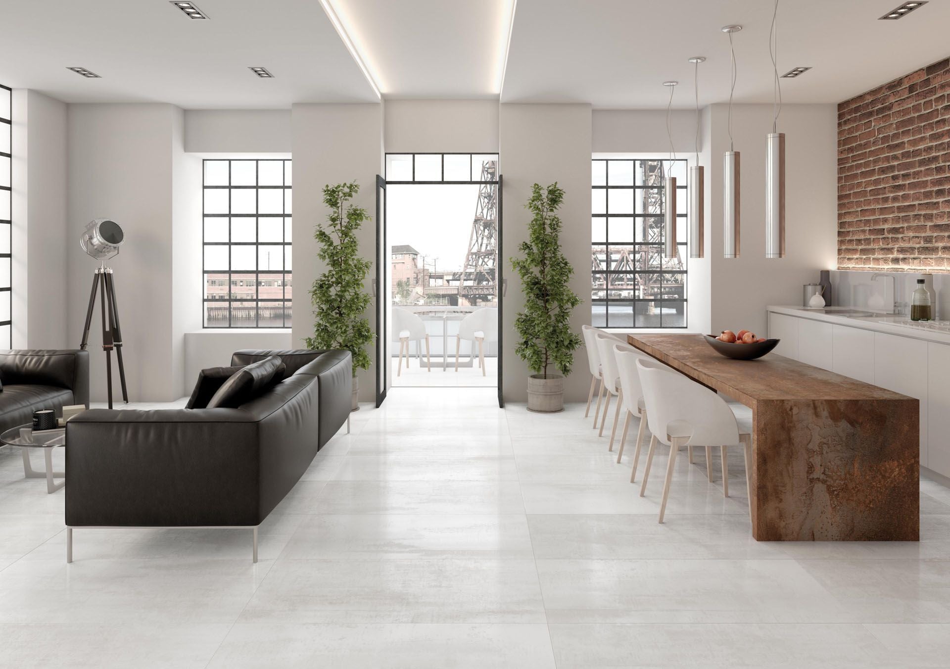 Corten White 24x48 Semi-Polished Porcelain Tile