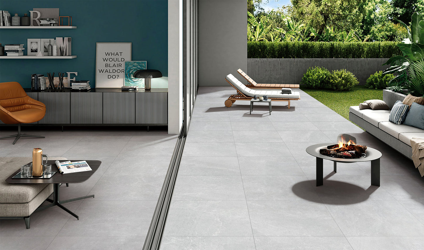 Creative Light Grey 24"x24" Porcelain Pavers – 2cm Matte Outdoor Deck Tiles
