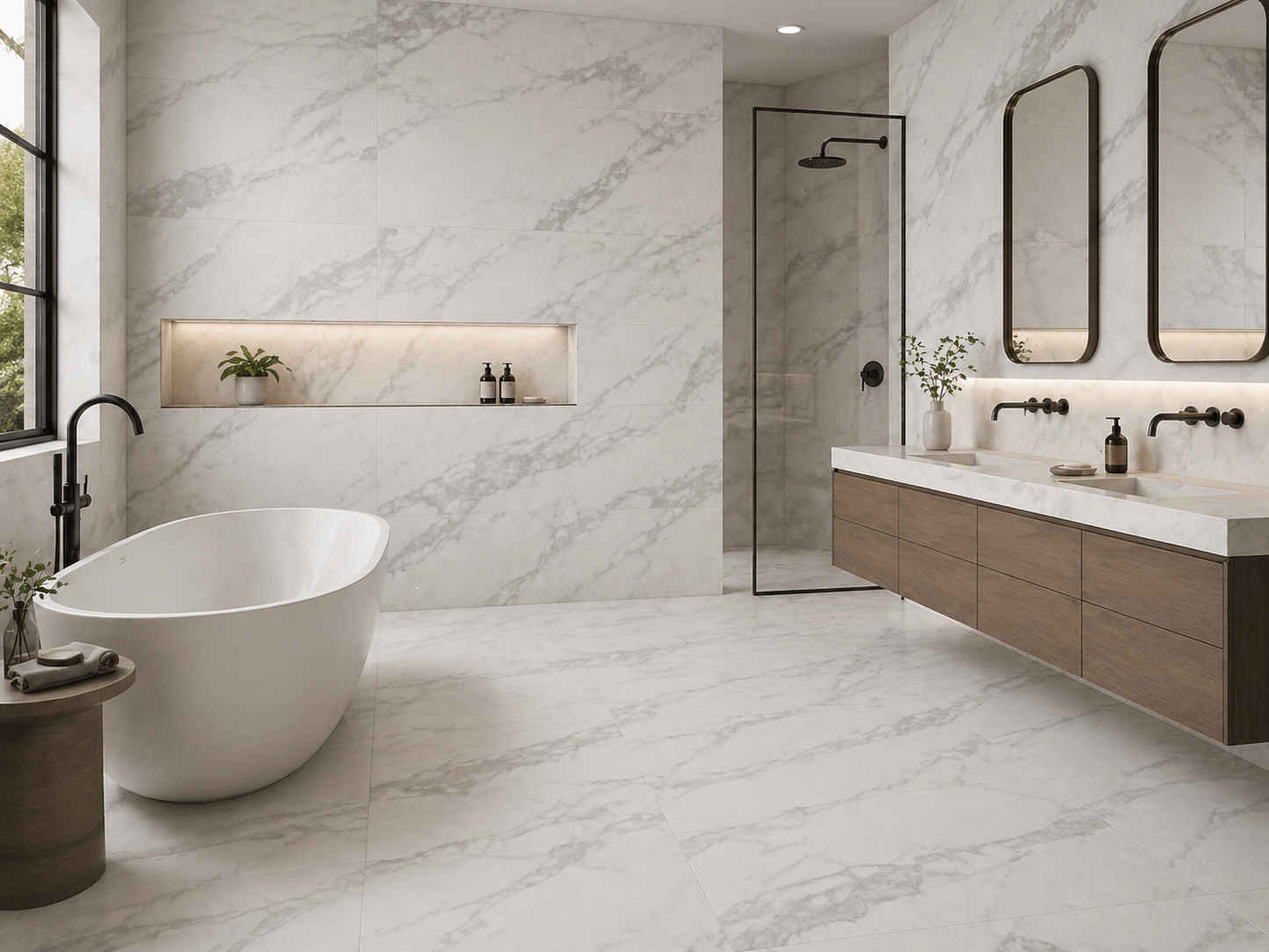 Calacatta Grey 12"x24" Polished Porcelain Tile