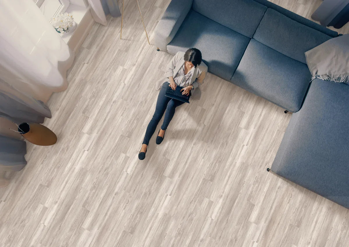 Floor Tek Caroline Seashell 9"x60" Luxury Vinyl Flooring