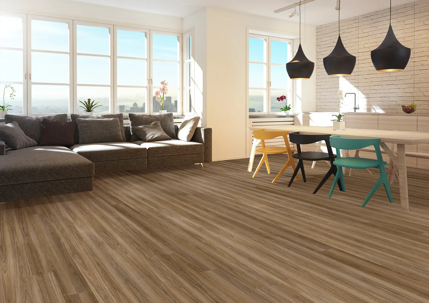Floor Tek Caroline Tango 9"x60" Luxury Vinyl Flooring