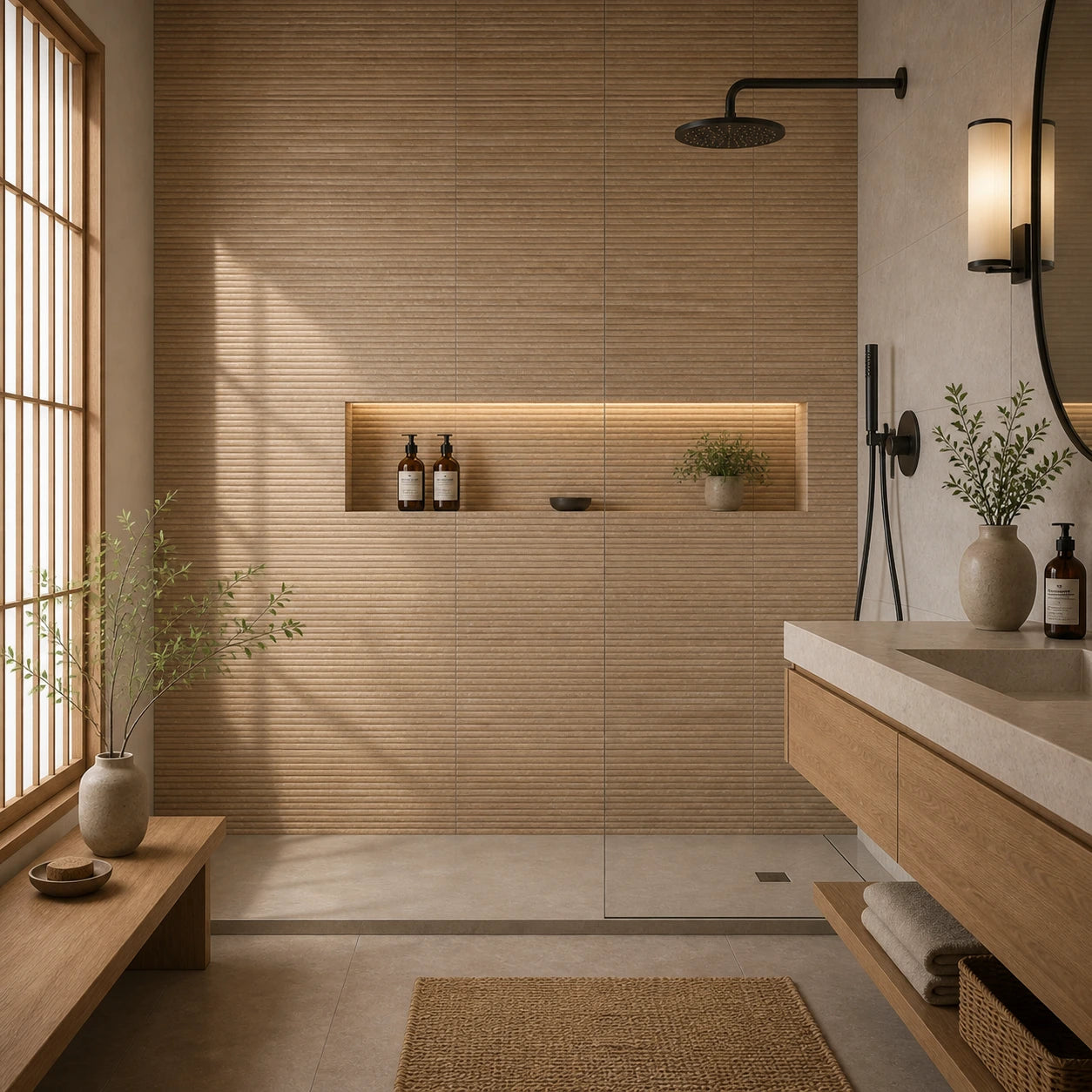 Wood Look Shower Wall Tile