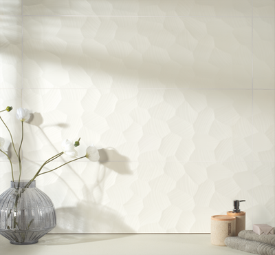 Circle Blanco 12x40 Matte Decorative Ceramic Wall Tile